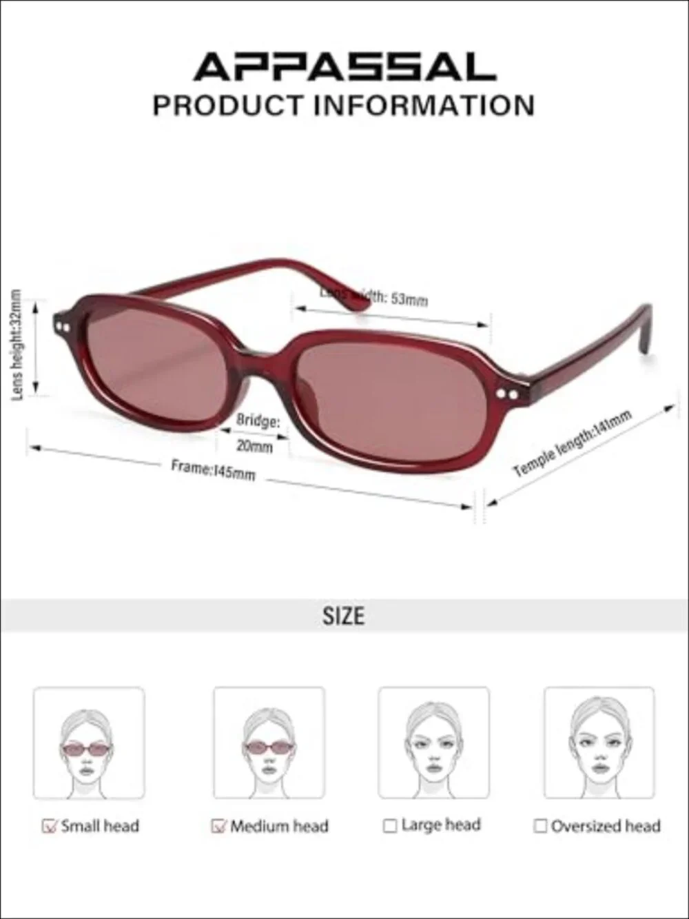 Retro Rectangle Polarized Sunglasses UV400 Adjustable Fit Travel Driving